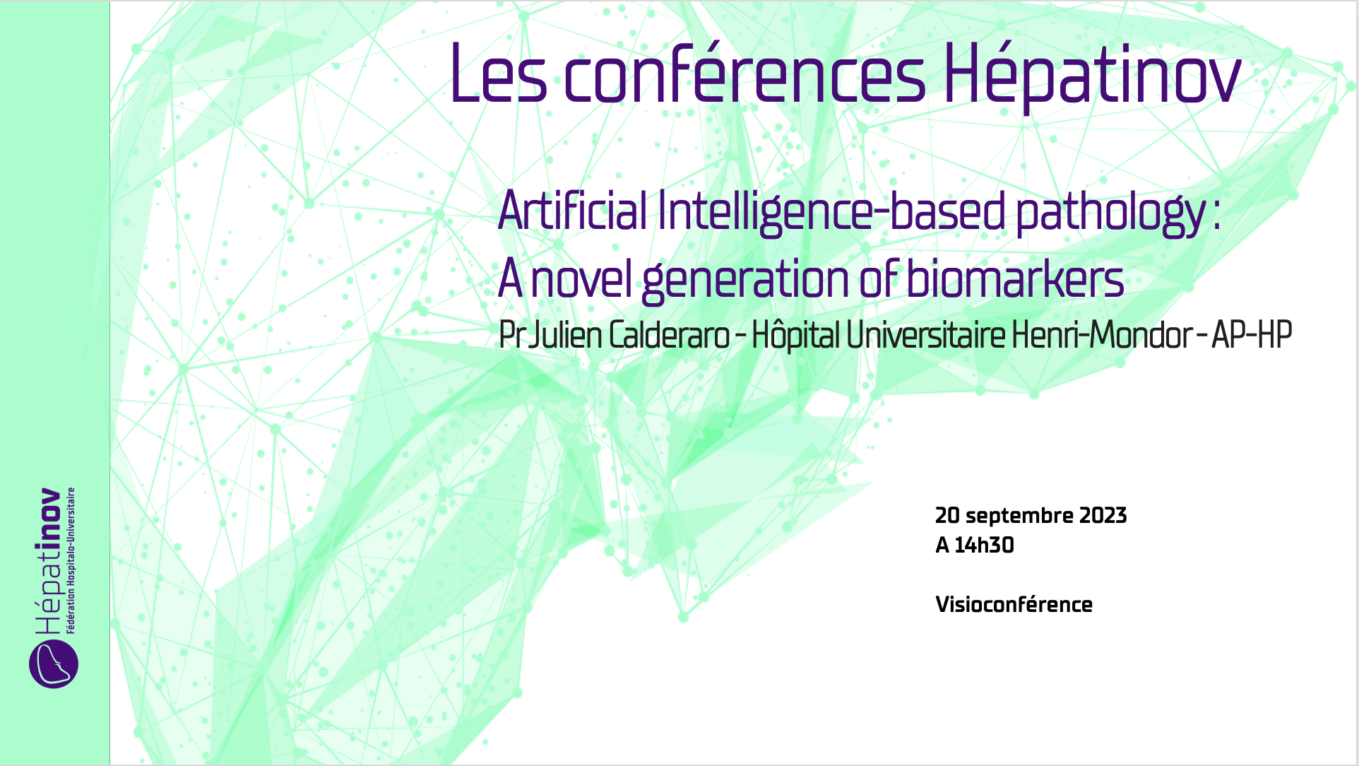 Les conférences Hépatinov - Artificial Intelligence-based pathology - 20 septembre 2023
