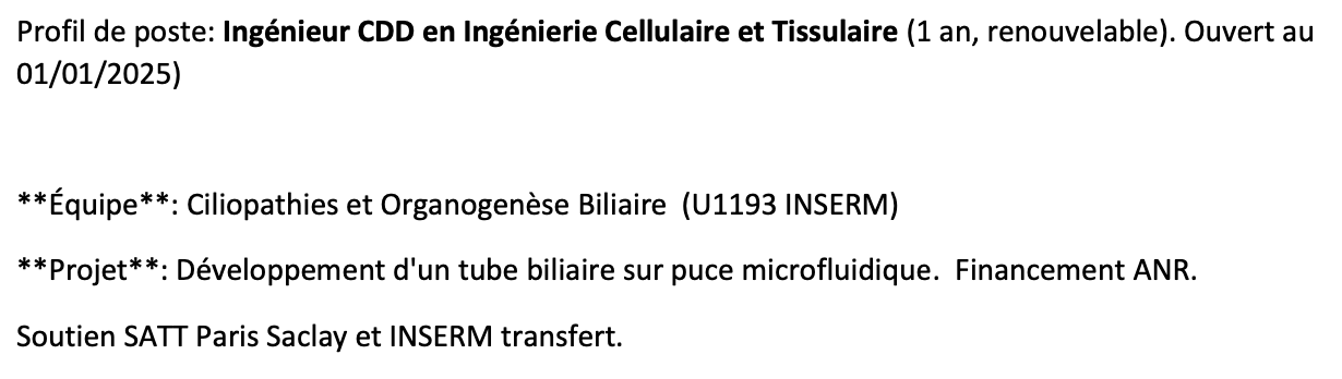 Appel à candidature - Ingénieur